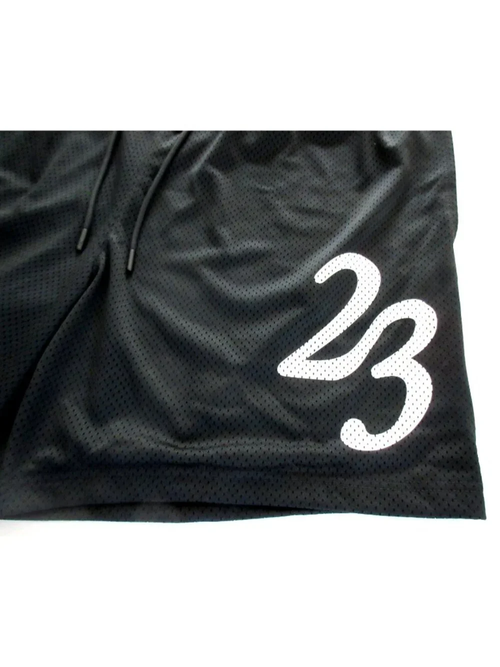 Jordan Men's MVP Mesh 23 Gym Shorts Double Black White Standard Fit NWT
